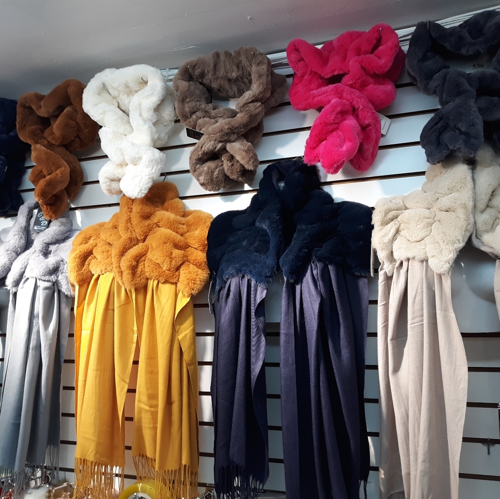 Faux fur scarves